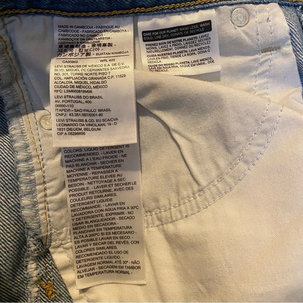 LEVI’S Premium Women Blue Buttoned Fly Wedgie Straight Jeans Size 28 - Picture 8 of 10